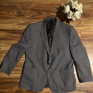48R Kenneth Cole We’ve Got Your Back Mens 2 Button Wool Blazer Sport Coat Plaid